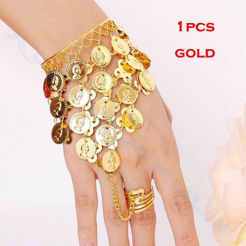 A gold bracelet